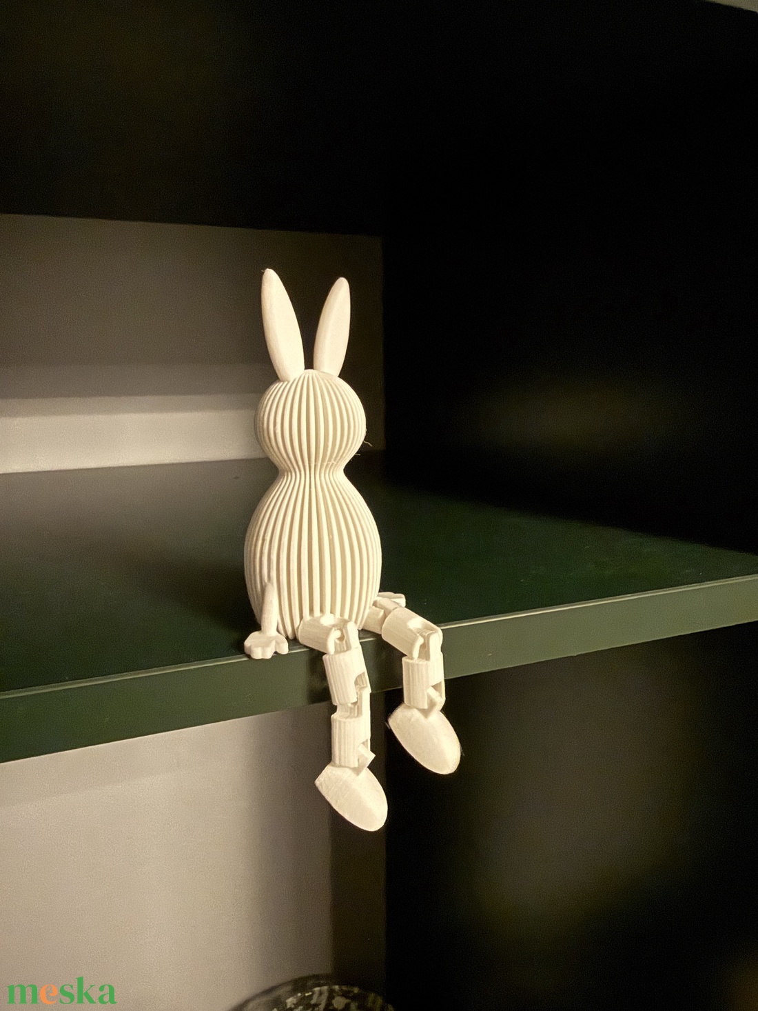 Húsvéti minimalista nyuszi � 3D nyomtatott dekor figura, mozgatható lábakkal ��� - ünnepi díszek, dekorációk - húsvéti díszek és dekorációk - húsvéti ablakdíszek - Meska.hu