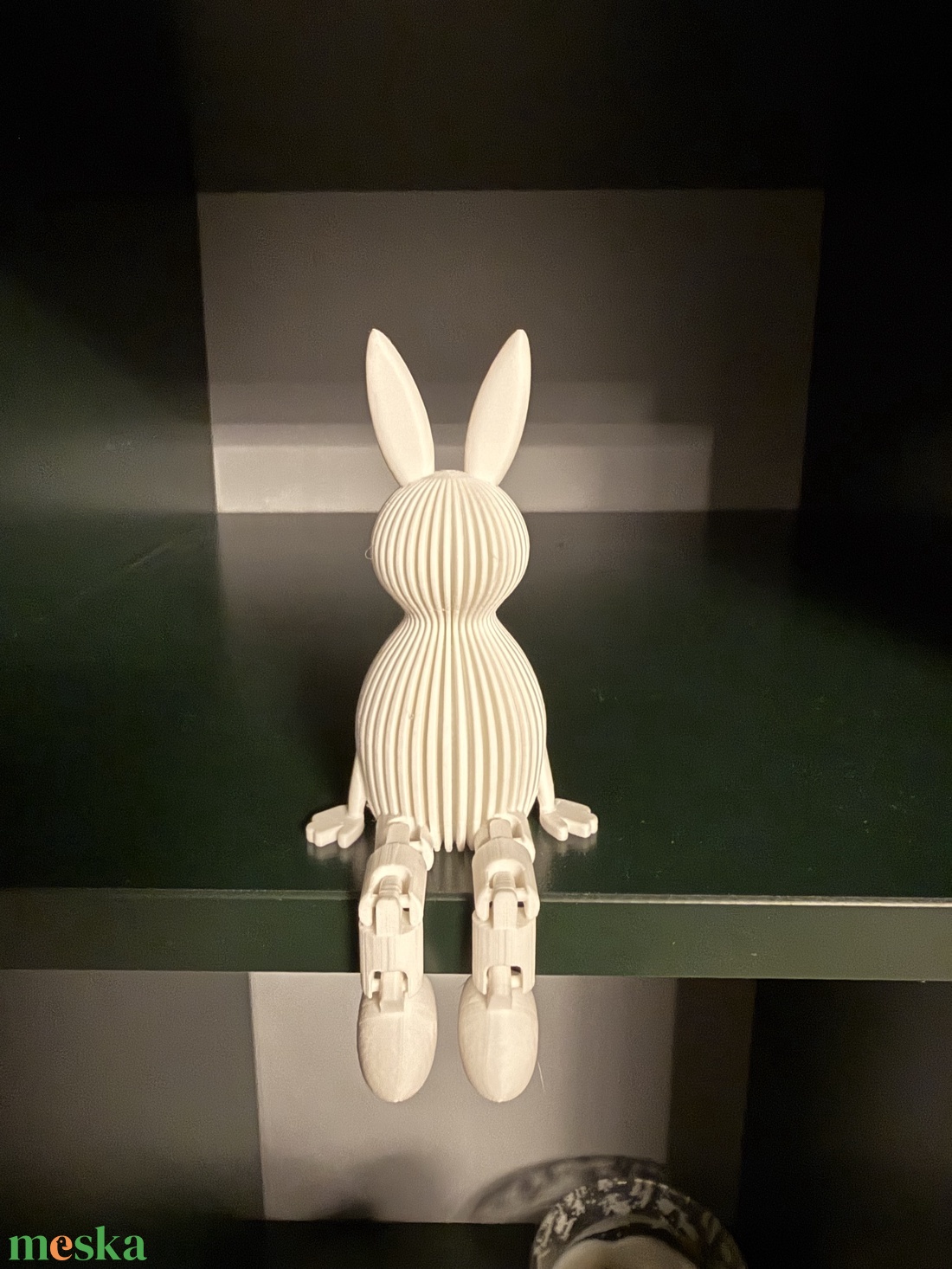 Húsvéti minimalista nyuszi � 3D nyomtatott dekor figura, mozgatható lábakkal ��� - ünnepi díszek, dekorációk - húsvéti díszek és dekorációk - húsvéti ablakdíszek - Meska.hu