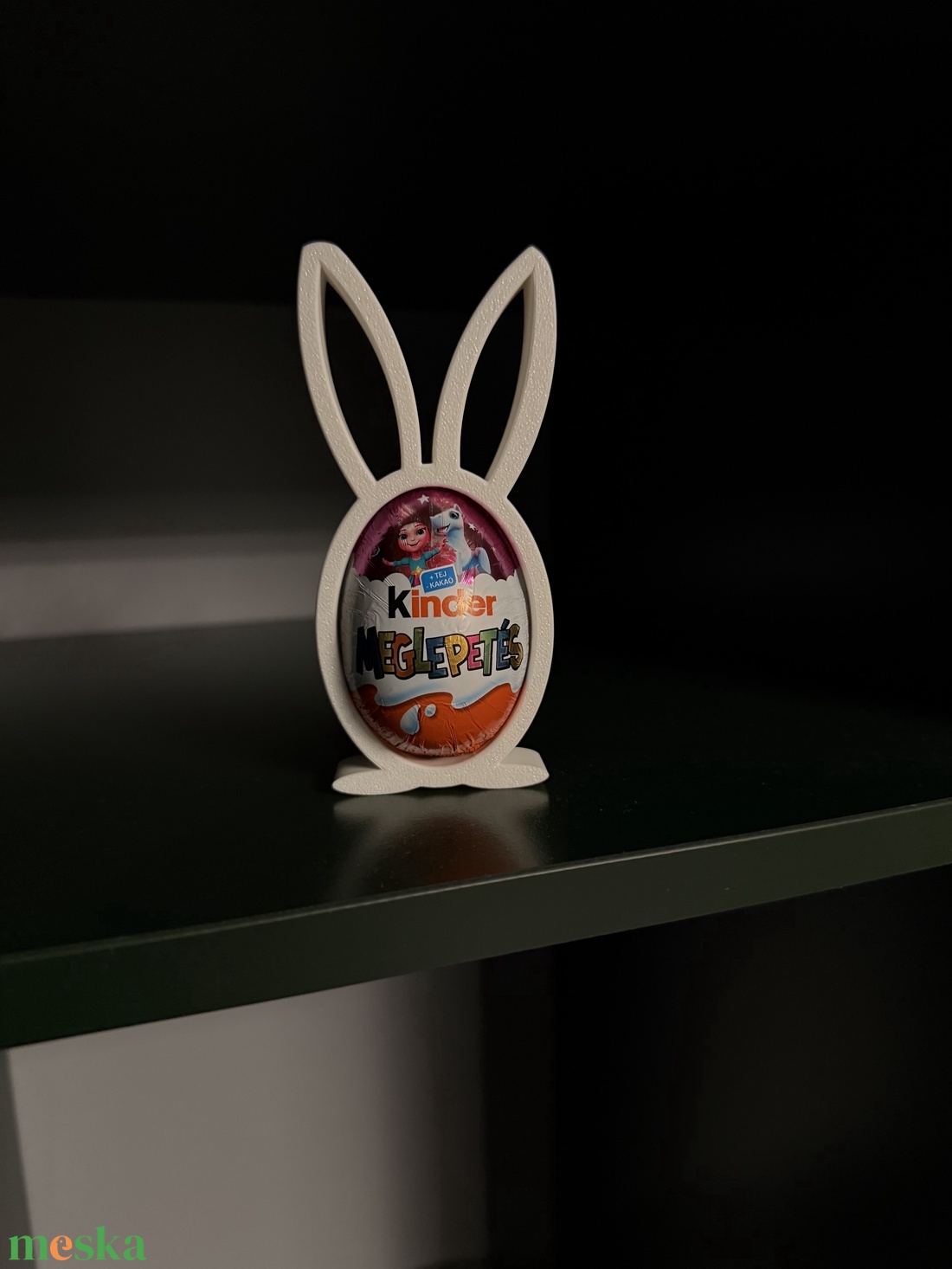  Cuki Nyuszi állvány Kinder tojáshoz � egyedi ajándékötlet - ünnepi díszek, dekorációk - húsvéti díszek és dekorációk - húsvéti ablakdíszek - Meska.hu