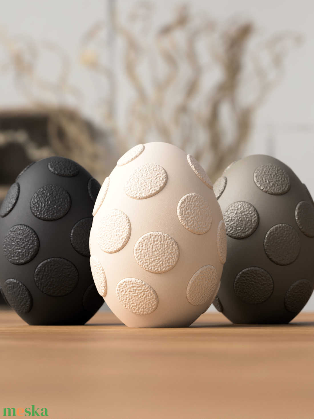 Modern Pettyes Tojás Figura � Matt 3D Dekoráció, választható színekben - ünnepi díszek, dekorációk - húsvéti díszek és dekorációk - húsvéti ablakdíszek - Meska.hu