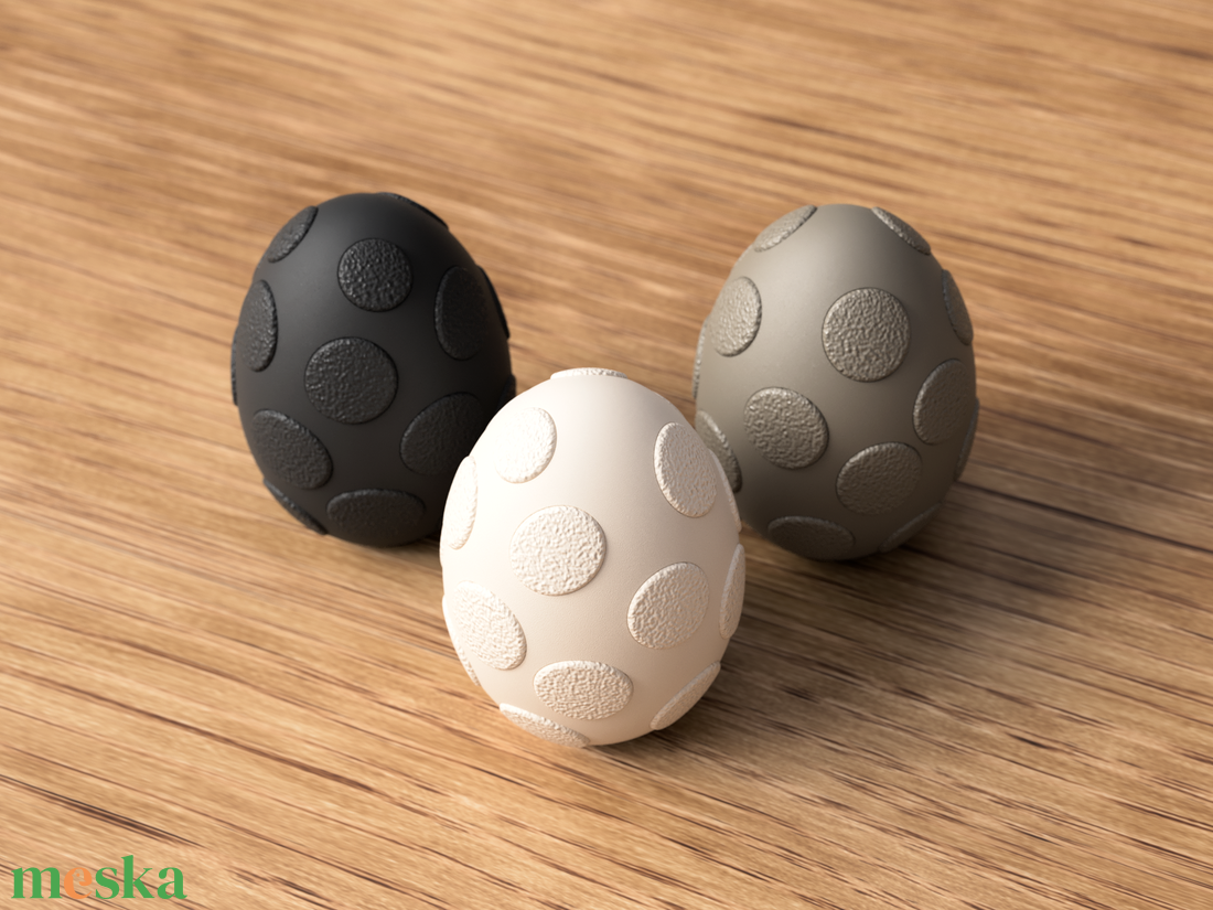 Modern Pettyes Tojás Figura � Matt 3D Dekoráció, választható színekben - ünnepi díszek, dekorációk - húsvéti díszek és dekorációk - húsvéti ablakdíszek - Meska.hu