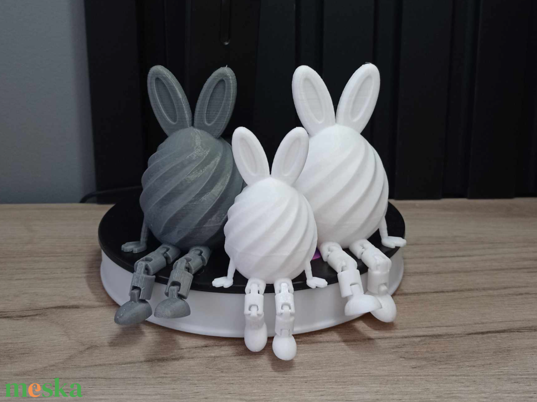 Spirál flexi  nyuszi � 3D nyomtatott Húsvéti asztaldísz - ünnepi díszek, dekorációk - húsvéti díszek és dekorációk - húsvéti asztaldíszek - Meska.hu