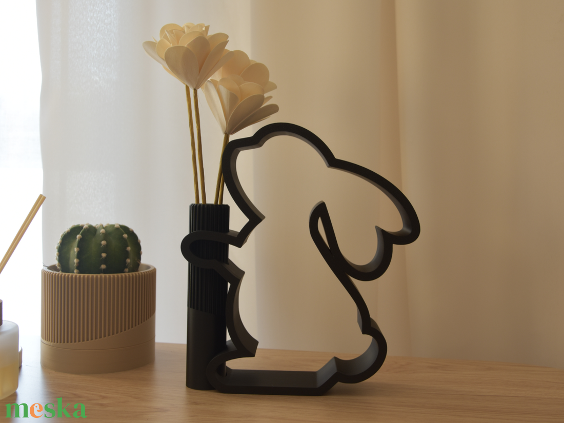 Elegáns bunny sziluett váza � modern otthoni Húsvéti dekor - ünnepi díszek, dekorációk - húsvéti díszek és dekorációk - húsvéti virágos díszek - Meska.hu