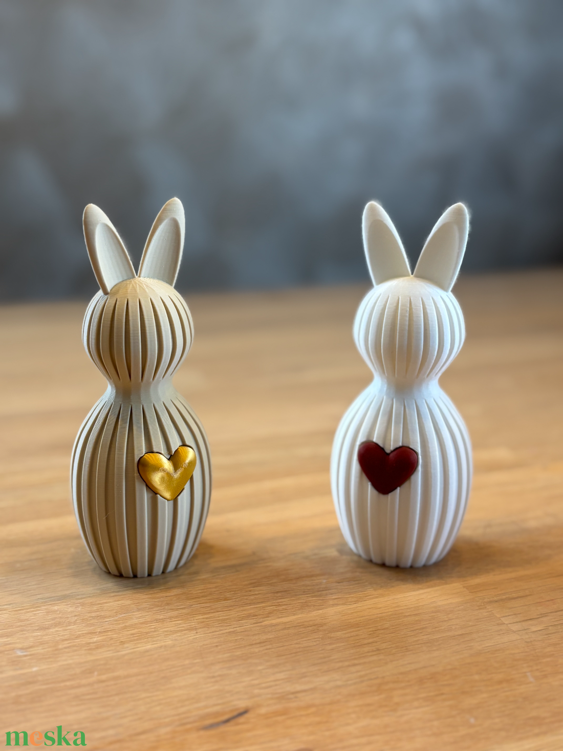 Minimalista Modern Húsvéti Nyuszi kivehető szívvel a hasából - ünnepi díszek, dekorációk - húsvéti díszek és dekorációk - húsvéti asztaldíszek - Meska.hu