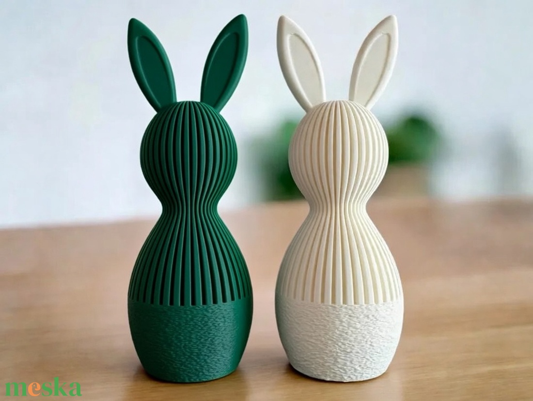 Bordázott Nyuszi Pasztell Színekben � 14 cm magas - ünnepi díszek, dekorációk - húsvéti díszek és dekorációk - húsvéti asztaldíszek - Meska.hu