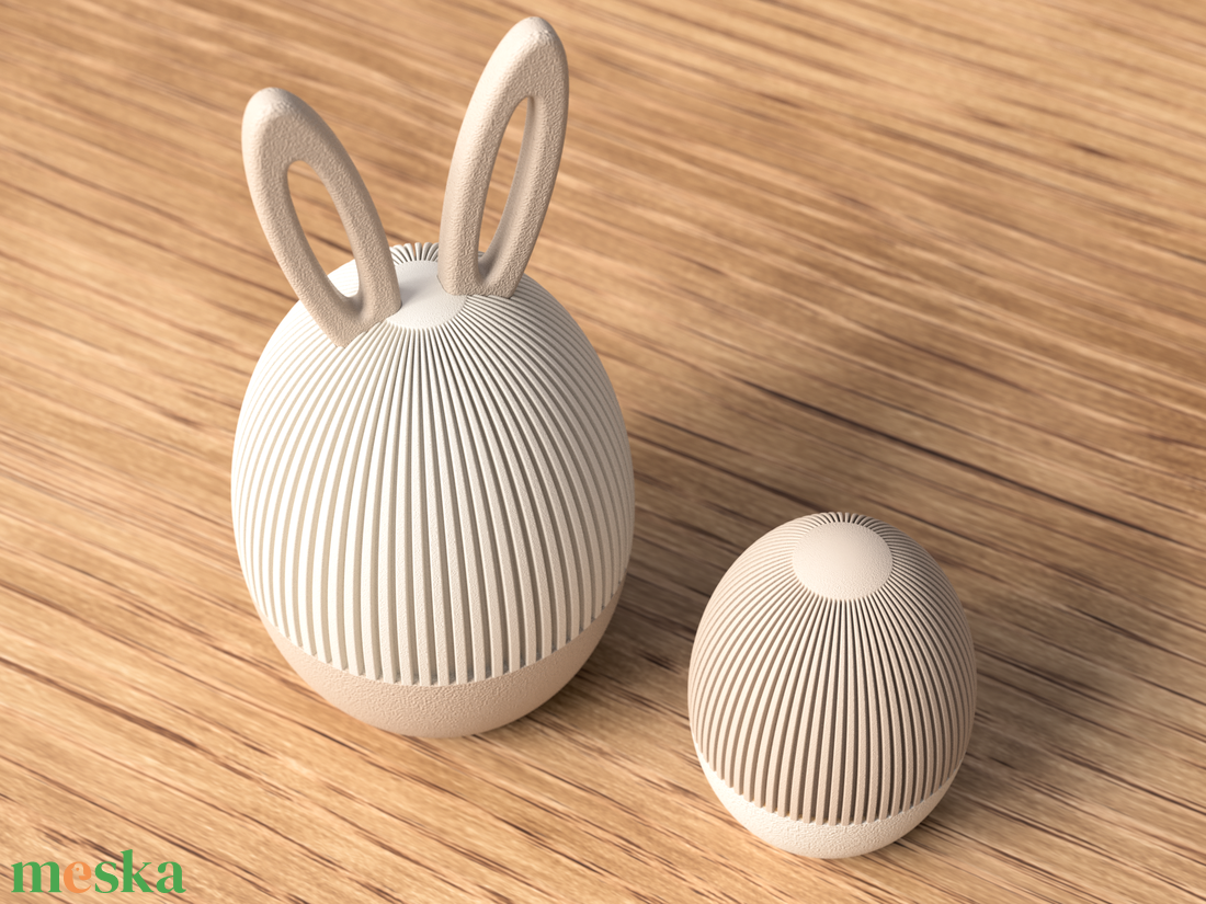 Nyuszi Kinder tojás tartó � 3D nyomtatott meglepetés tojás állvány - ünnepi díszek, dekorációk - húsvéti díszek és dekorációk - húsvéti ablakdíszek - Meska.hu