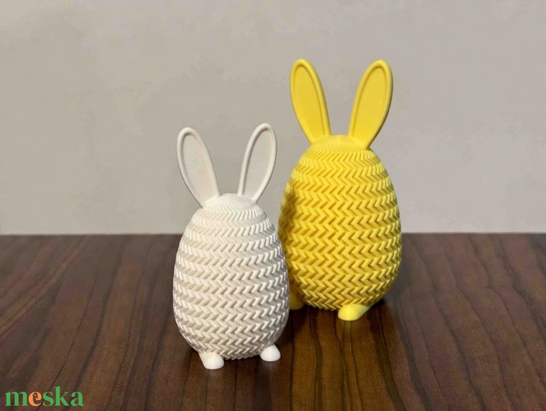 Chevron Mintás Nyuszi Tojás Dekor 10 cm és 8 cm-es Verziók - ünnepi díszek, dekorációk - húsvéti díszek és dekorációk - húsvéti asztaldíszek - Meska.hu