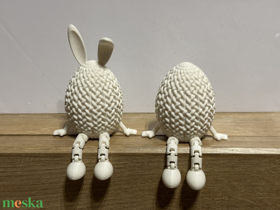 Cuki Flexi Bunny Egg � 10 cm, Mozgatható Lábakkal - ünnepi díszek, dekorációk - húsvéti díszek és dekorációk - húsvéti asztaldíszek - Meska.hu