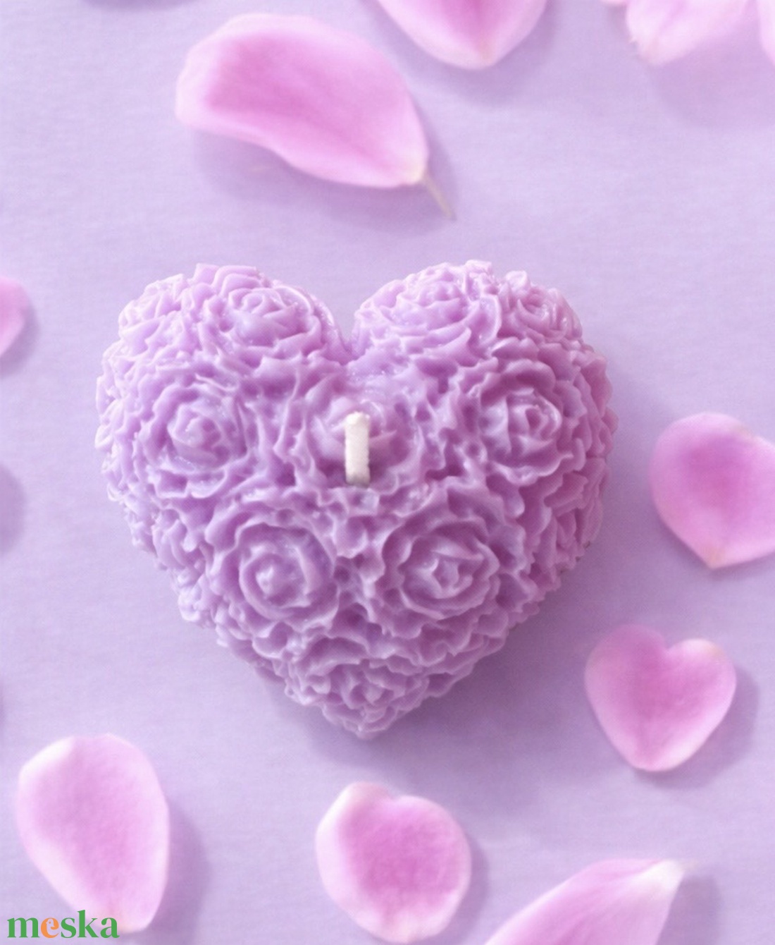 Rocky�s CANDLE kézműves szerelmes rózsa szíves szója gyertya -valentin napra - otthon & életmód - gyertya, illat, aroma - mécses és mécsestartó - Meska.hu