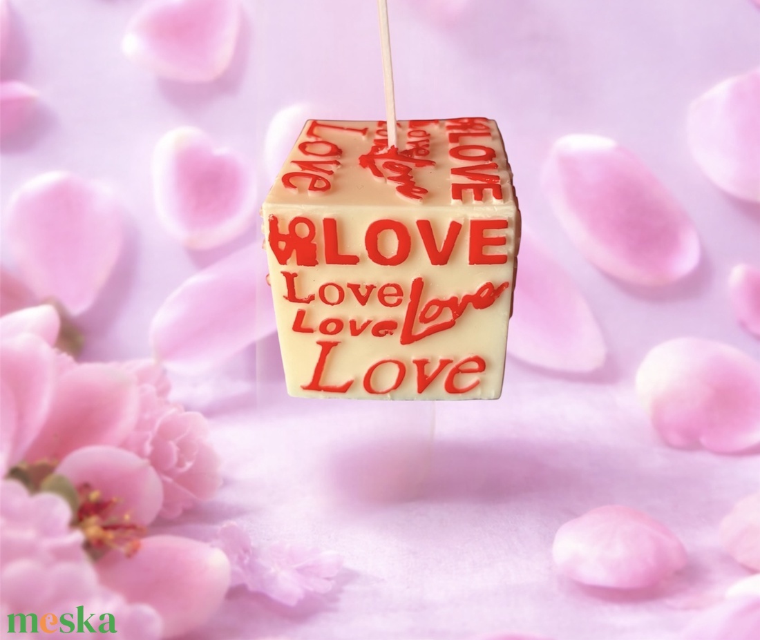 Rocky�s CANDLE Love feliratú szerelmes gyertya valentin napra - otthon & életmód - gyertya, illat, aroma - mécses és mécsestartó - Meska.hu