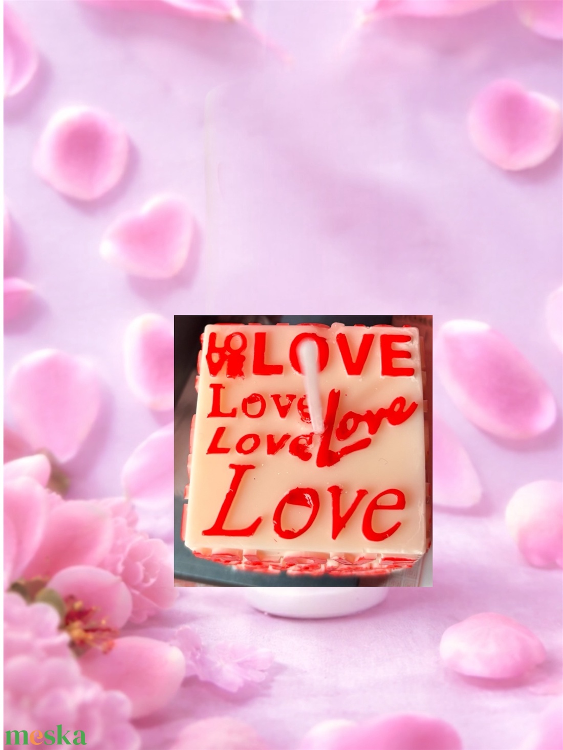 Rocky�s CANDLE Love feliratú szerelmes gyertya valentin napra - otthon & életmód - gyertya, illat, aroma - mécses és mécsestartó - Meska.hu