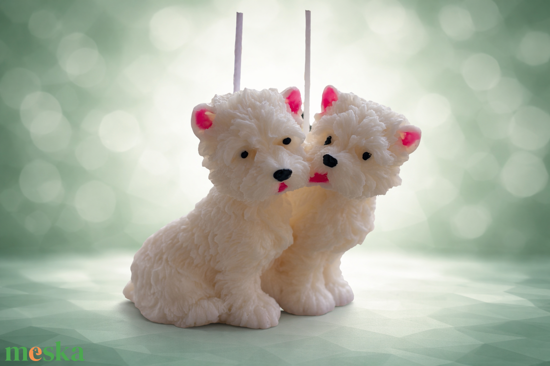 Rocky�s CANDLE Westie kutyus gyertya díszdobozban � - otthon & életmód - gyertya, illat, aroma - mécses és mécsestartó - Meska.hu