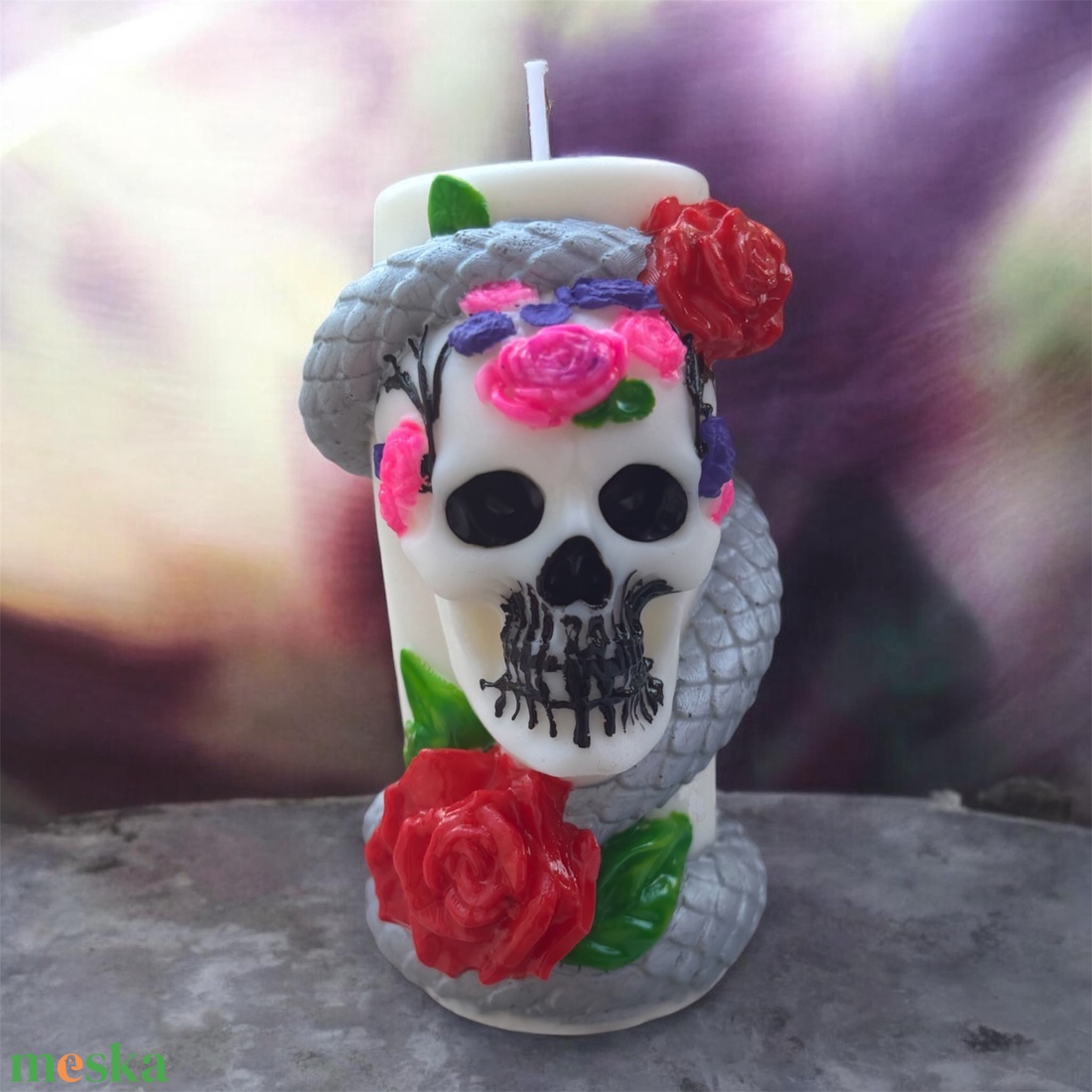 Rocky�s CANDLE Rosa Mortis gyertya halloween  - otthon & életmód - gyertya, illat, aroma - gyertyatartó - Meska.hu