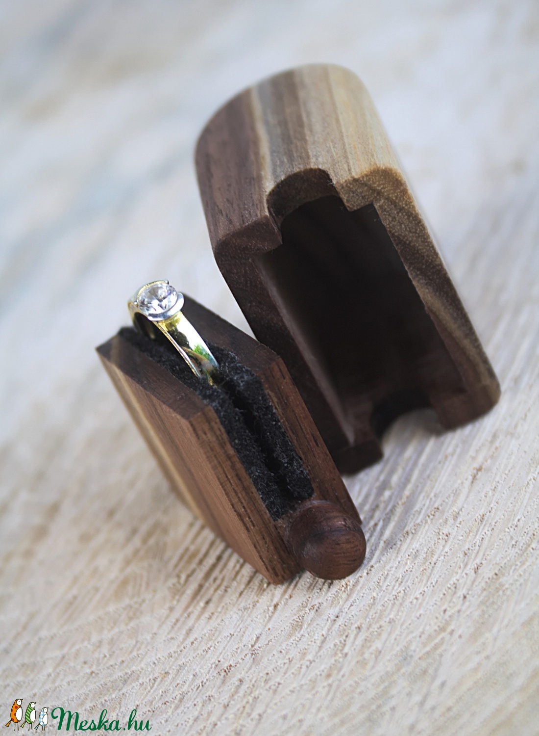 Gyűrűtartó doboz - Ajna - esküvő - kiegészítők - gyűrűtartó & gyűrűpárna - Meska.hu
