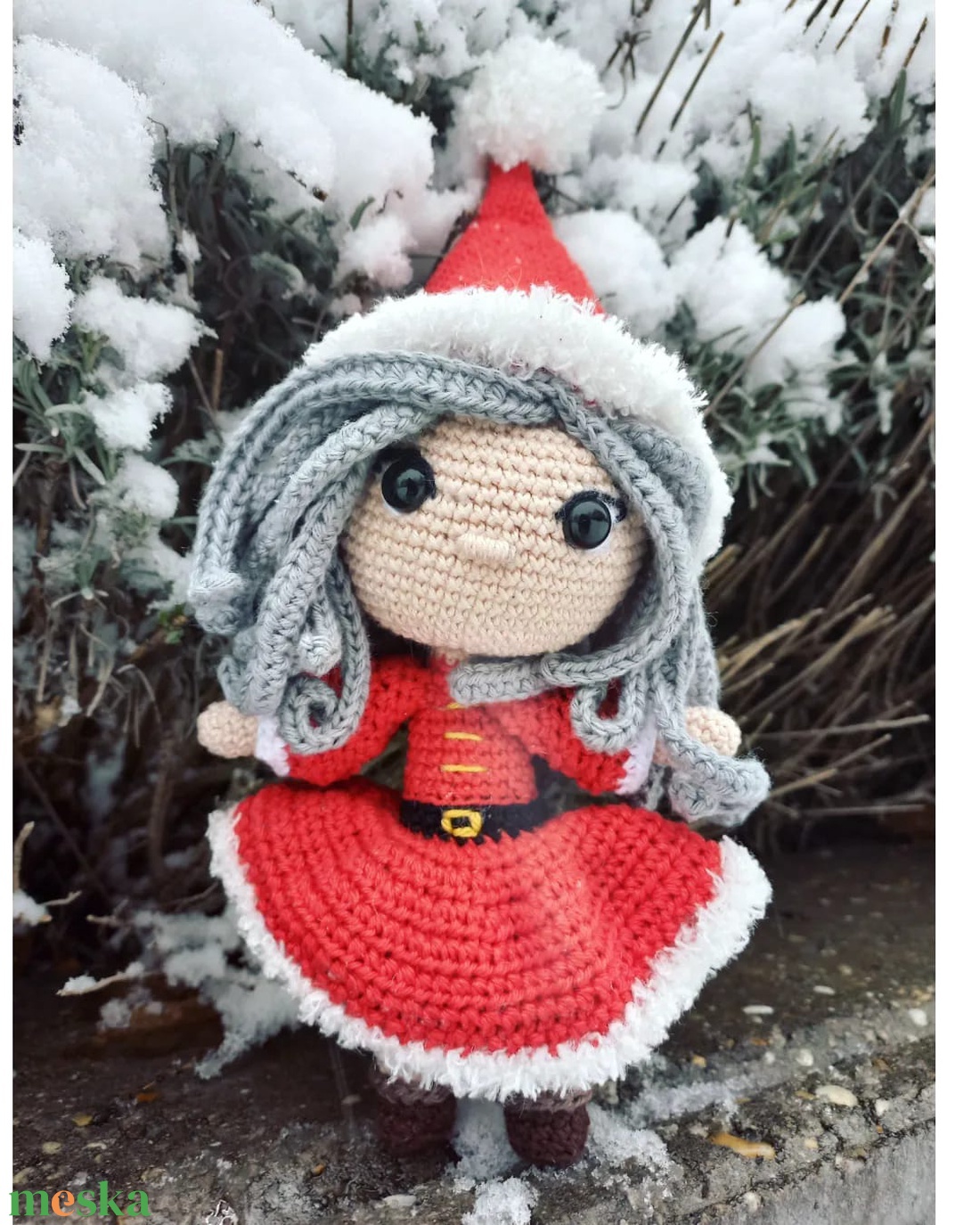 Horgolt mikulás baba - játék & sport - plüssállat & játékfigura - más figura - Meska.hu