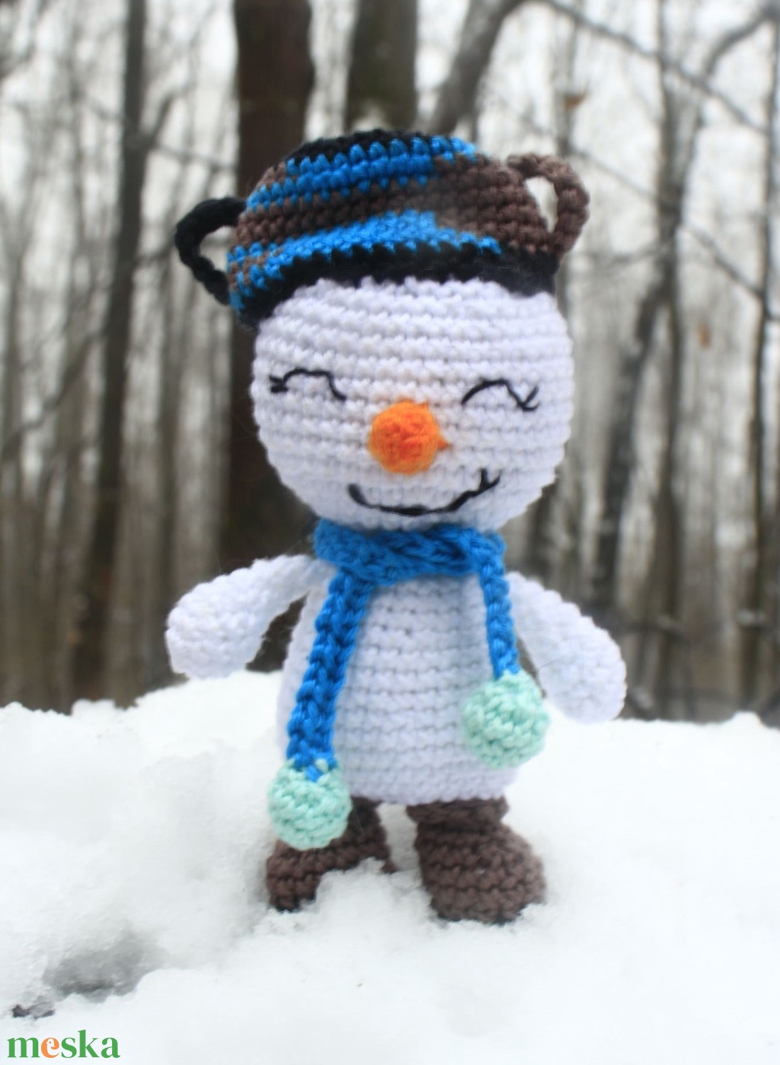 Horgolt hóember - játék & sport - plüssállat & játékfigura - más figura - Meska.hu Horgolt hóember - játék & sport - plüssállat & játékfigura - más figura - Meska.hu