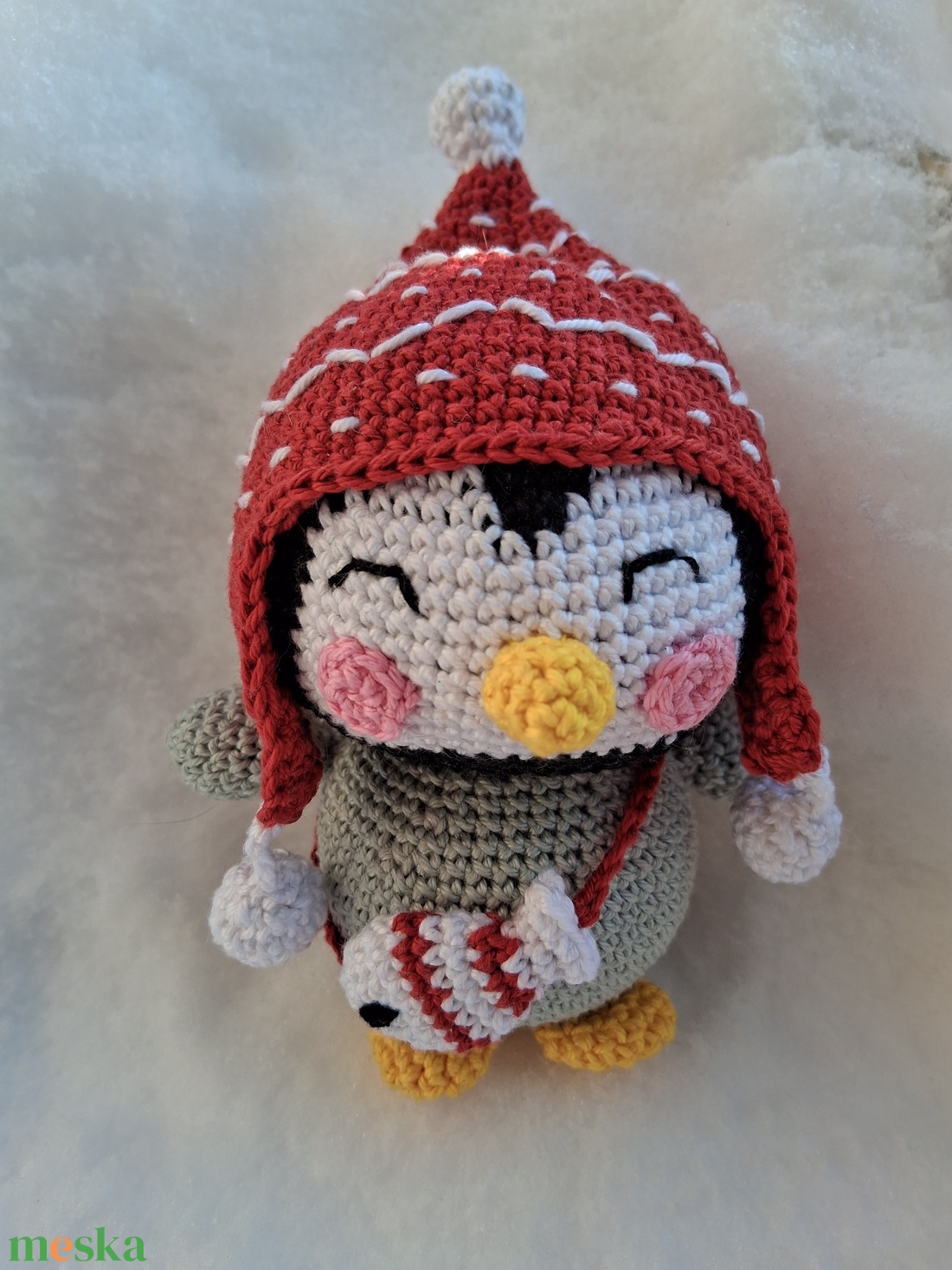 Horgolt pingvin - játék & sport - plüssállat & játékfigura - pingvin - Meska.hu