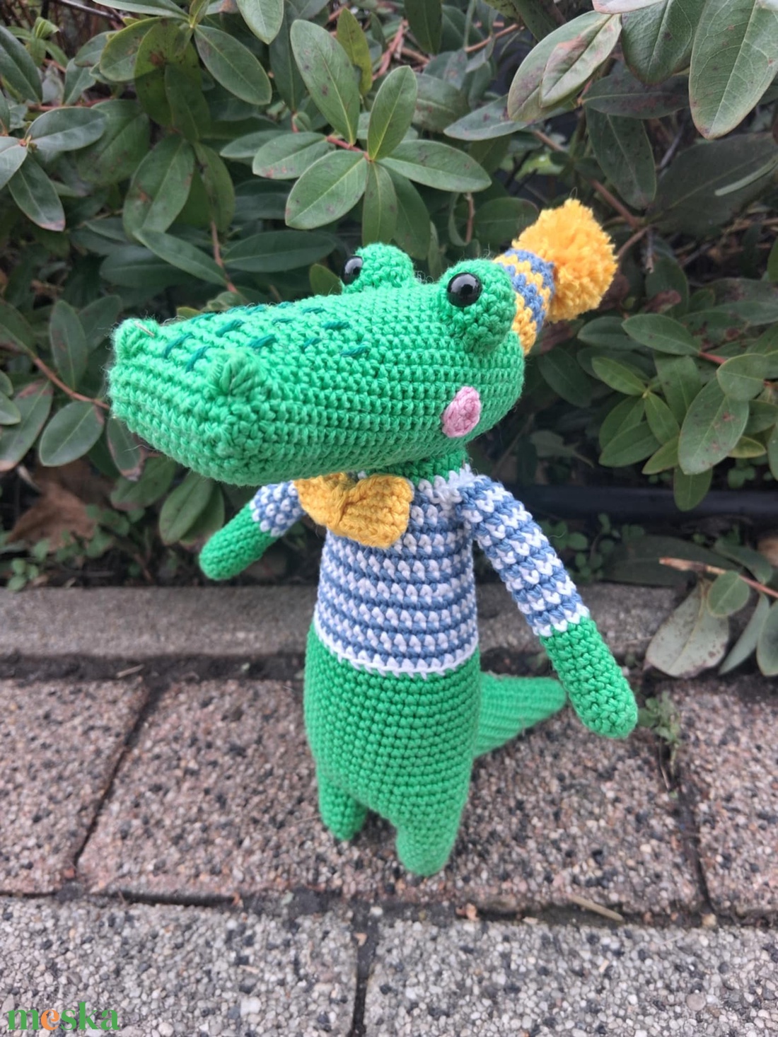 Horgolt krokodil - játék & sport - plüssállat & játékfigura - más figura - Meska.hu