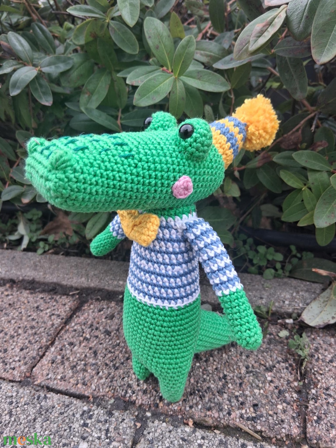 Horgolt krokodil - játék & sport - plüssállat & játékfigura - más figura - Meska.hu