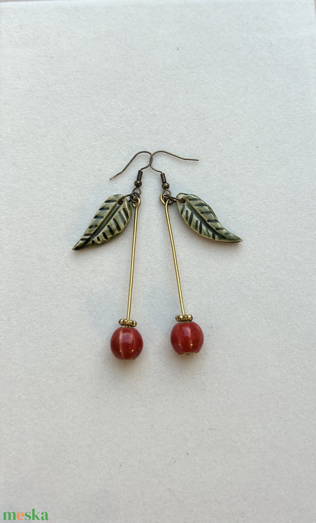 Cherry  fülbevaló / nikkelmentes  - ékszer - fülbevaló - lógó fülbevaló - Meska.hu