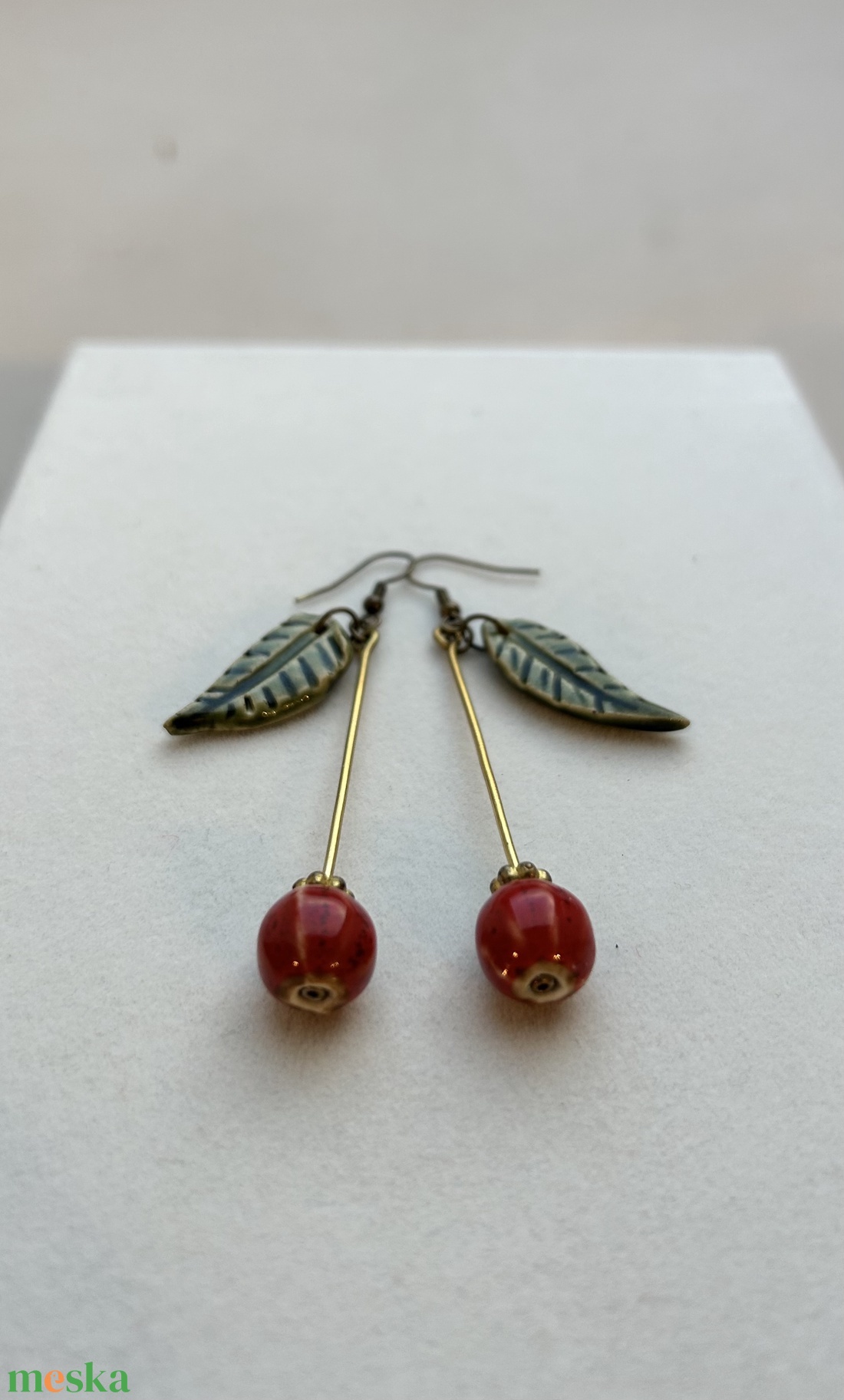 Cherry  fülbevaló / nikkelmentes  - ékszer - fülbevaló - lógó fülbevaló - Meska.hu