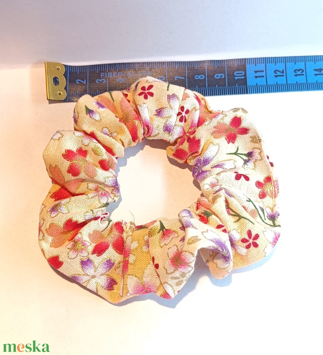 Sakura scrunchie csomag, 3 db japán stílusú pamut hajgumi  - ruha & divat - hajdísz & hajcsat - hajgumi - Meska.hu