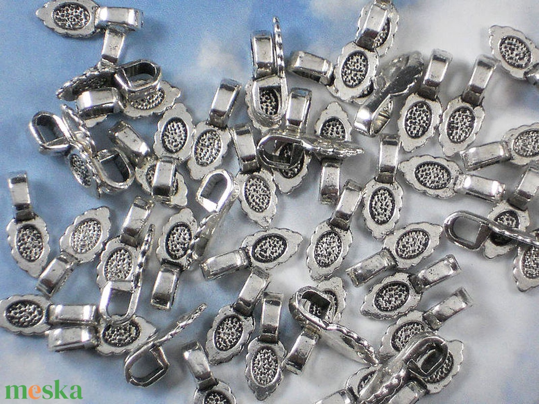 Ragasztható medálalap 16x6 mm, 20 db - kellékek & szerszámok - ékszerkellék - medáltartó, medálkapocs - Meska.hu