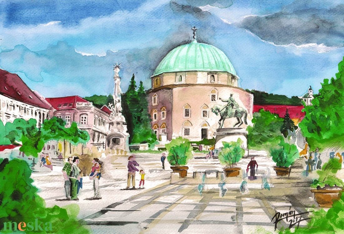 Pécs főtér, Pécs - otthon & életmód - dekoráció - kép & falikép - kép & falikép - Meska.hu