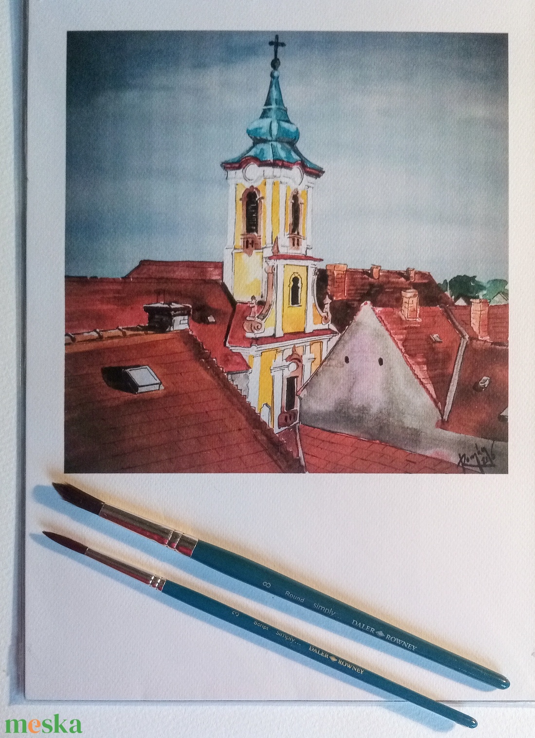 Szentendre akvarell - otthon & életmód - Meska.hu Szentendre akvarell - otthon & életmód - Meska.hu