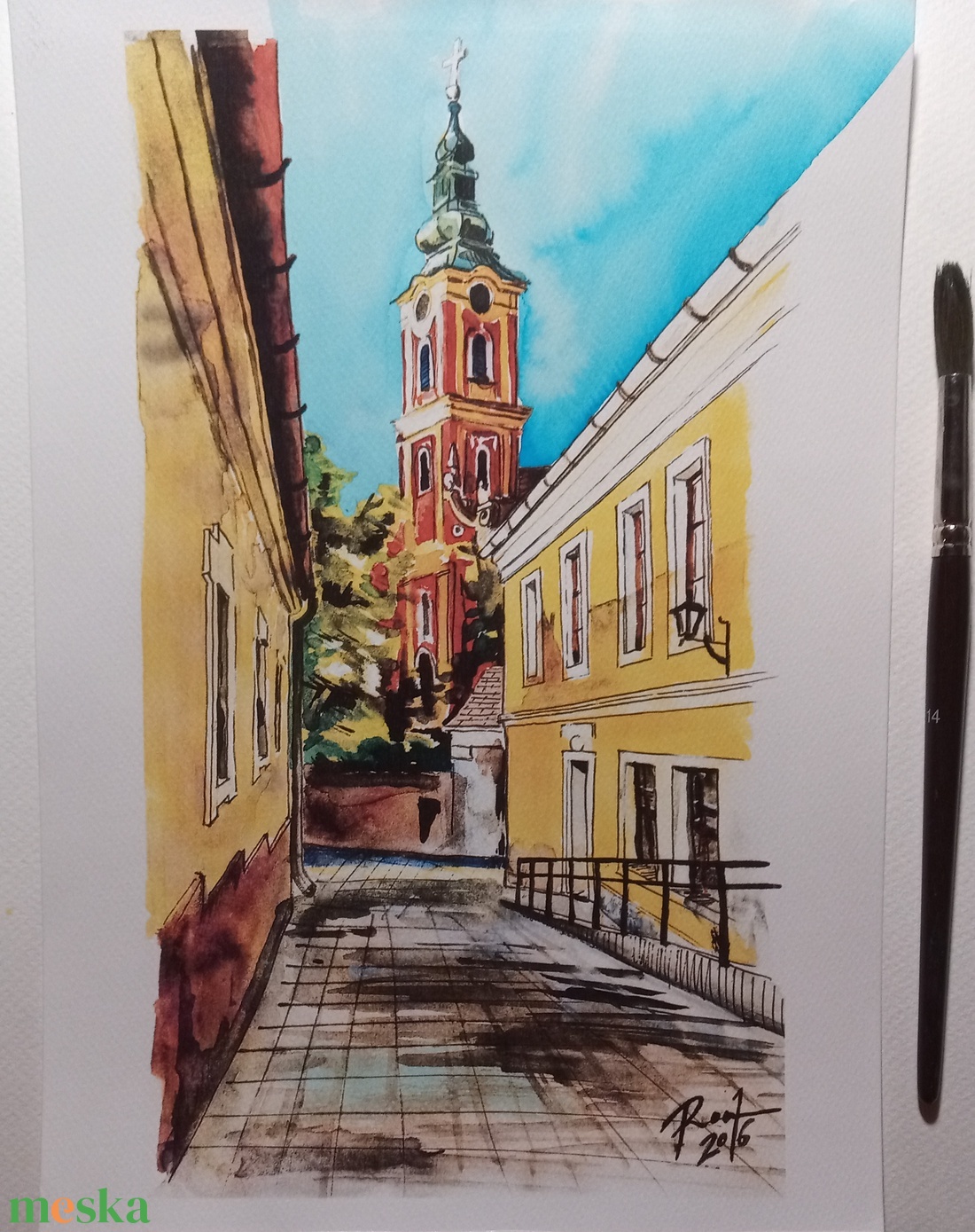 Szentendre akvarell, ortodox templom, Templom Dombi iskola - művészet - festmény - akvarell - Meska.hu Szentendre akvarell, ortodox templom, Templom Dombi iskola - művészet - festmény - akvarell - Meska.hu
