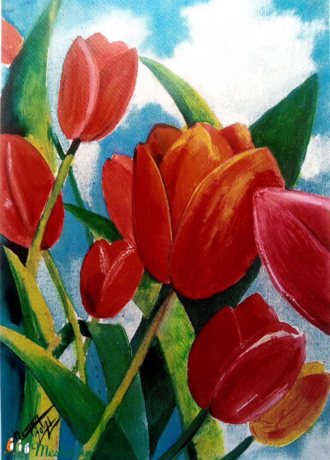 Piros Tulipánok, tulipán, virág, ajándék - művészet - festmény - akvarell - Meska.hu Piros Tulipánok, tulipán, virág, ajándék - művészet - festmény - akvarell - Meska.hu
