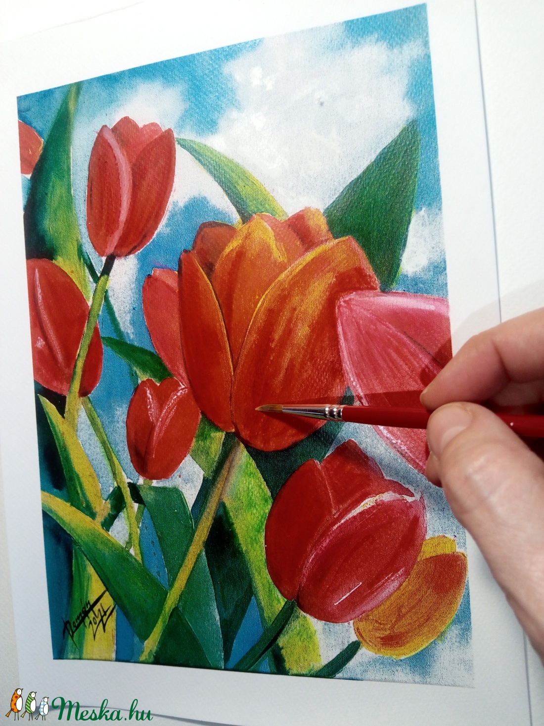 Piros Tulipánok, tulipán, virág, ajándék - művészet - festmény - akvarell - Meska.hu Piros Tulipánok, tulipán, virág, ajándék - művészet - festmény - akvarell - Meska.hu
