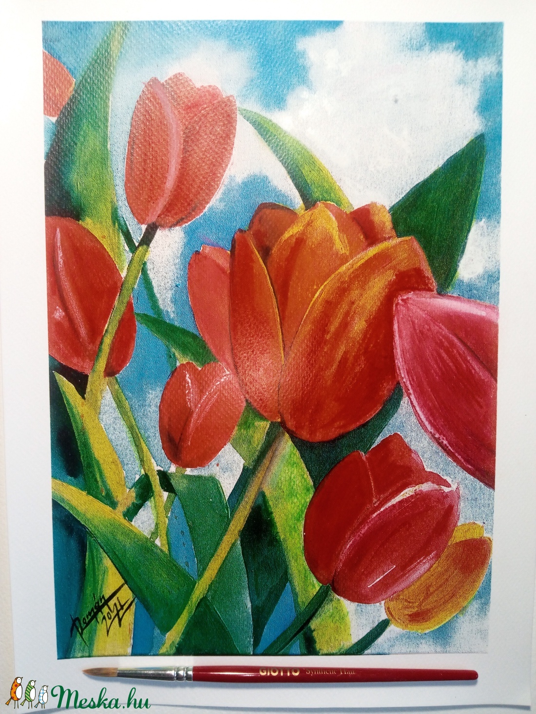 Piros Tulipánok, tulipán, virág, ajándék - művészet - festmény - akvarell - Meska.hu Piros Tulipánok, tulipán, virág, ajándék - művészet - festmény - akvarell - Meska.hu