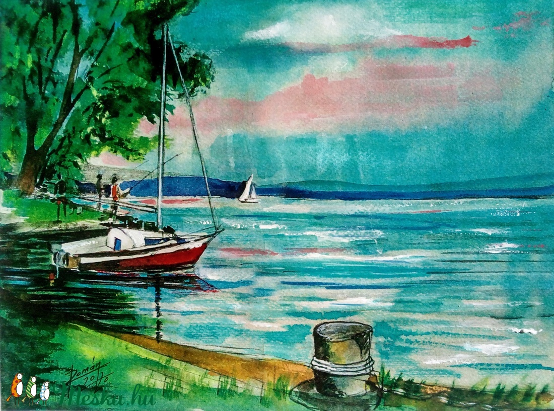 Balaton, balatoni akvarell, Vitorlás, Vitorlázás - művészet - festmény - akvarell - Meska.hu Balaton, balatoni akvarell, Vitorlás, Vitorlázás - művészet - festmény - akvarell - Meska.hu