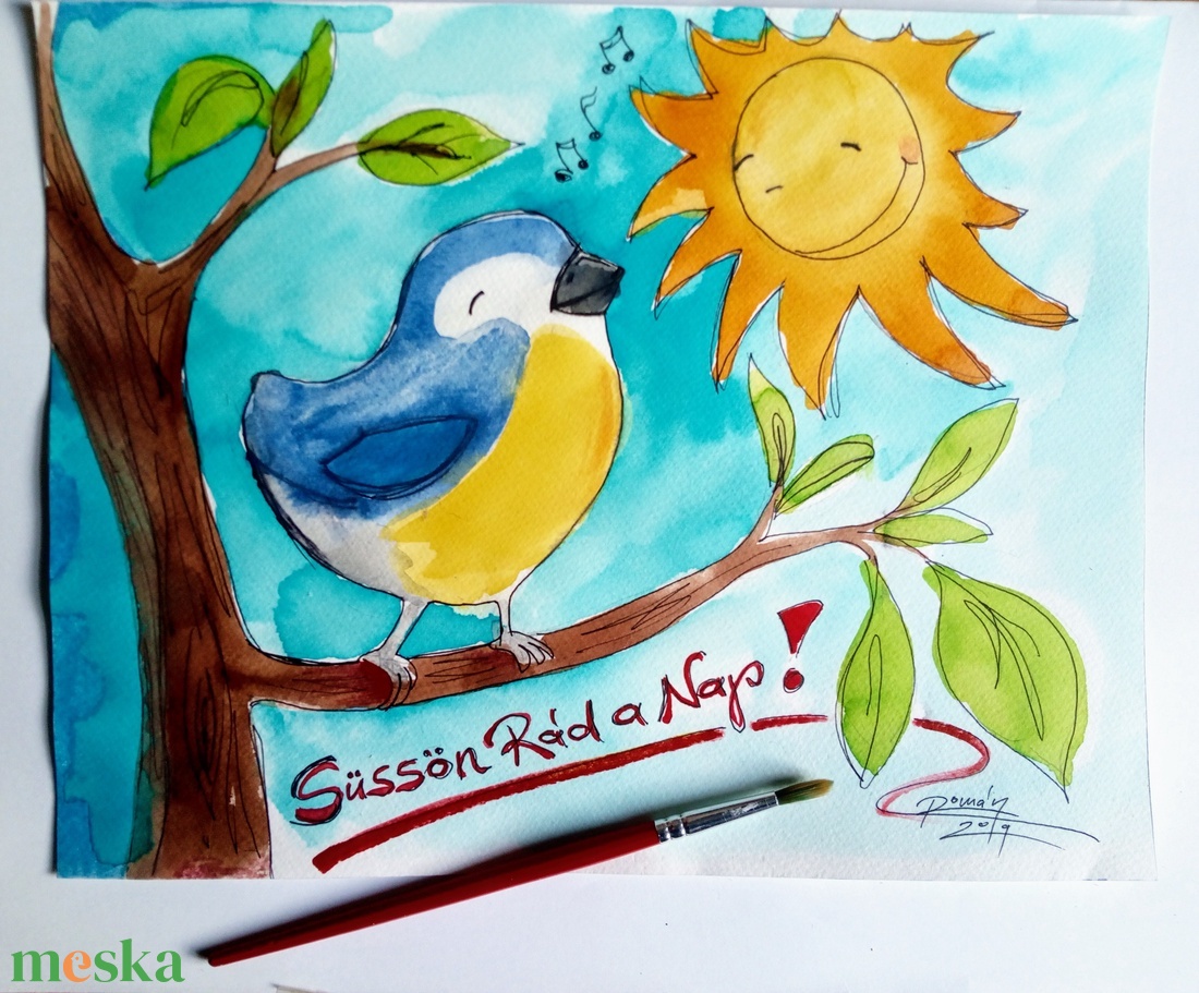 Illusztráció, Festmény, Grafika, Pozitív pszichológiájú grafika, vidámság, happy - művészet - festmény - akvarell - Meska.hu Illusztráció, Festmény, Grafika, Pozitív pszichológiájú grafika, vidámság, happy - művészet - festmény - akvarell - Meska.hu