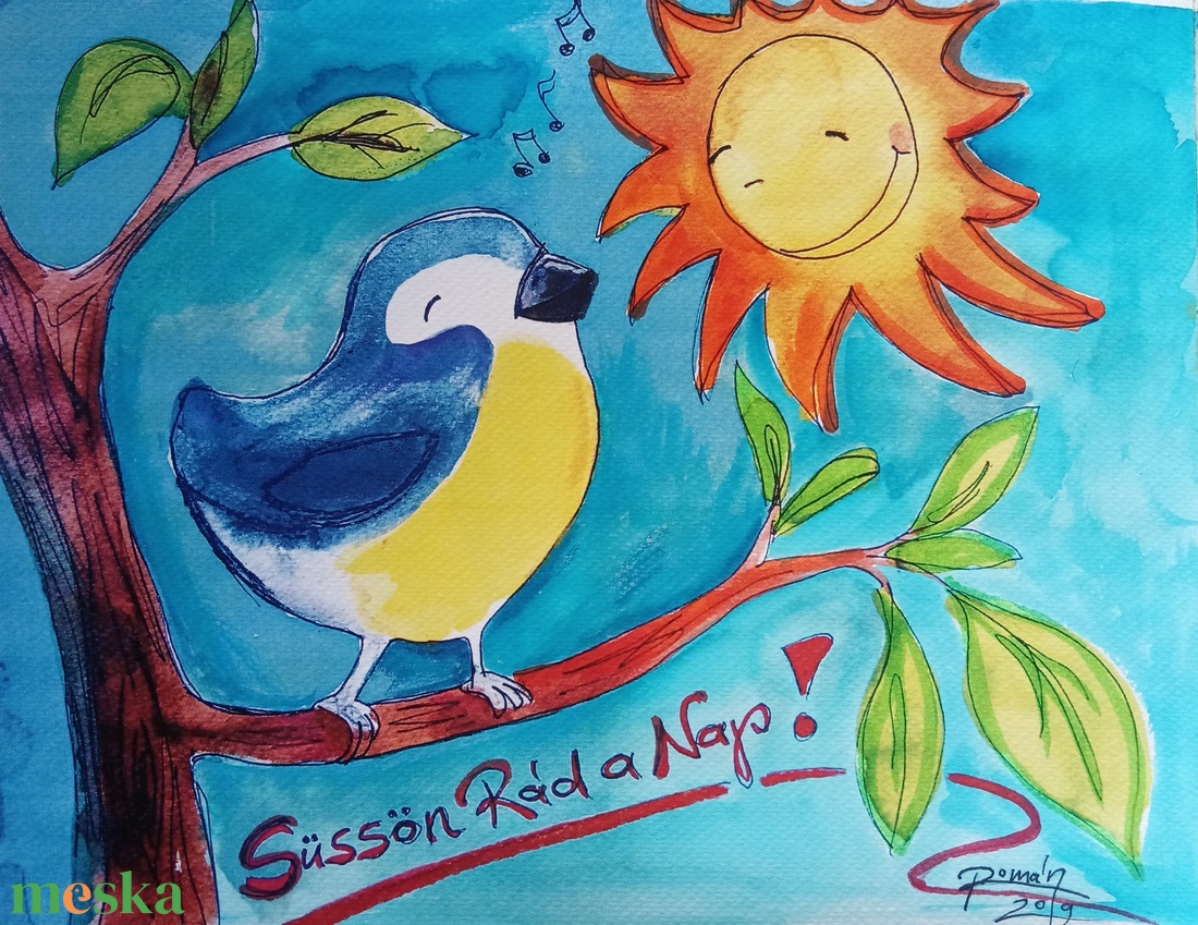 Illusztráció, Festmény, Grafika, Pozitív pszichológiájú grafika, vidámság, happy - művészet - festmény - akvarell - Meska.hu Illusztráció, Festmény, Grafika, Pozitív pszichológiájú grafika, vidámság, happy - művészet - festmény - akvarell - Meska.hu