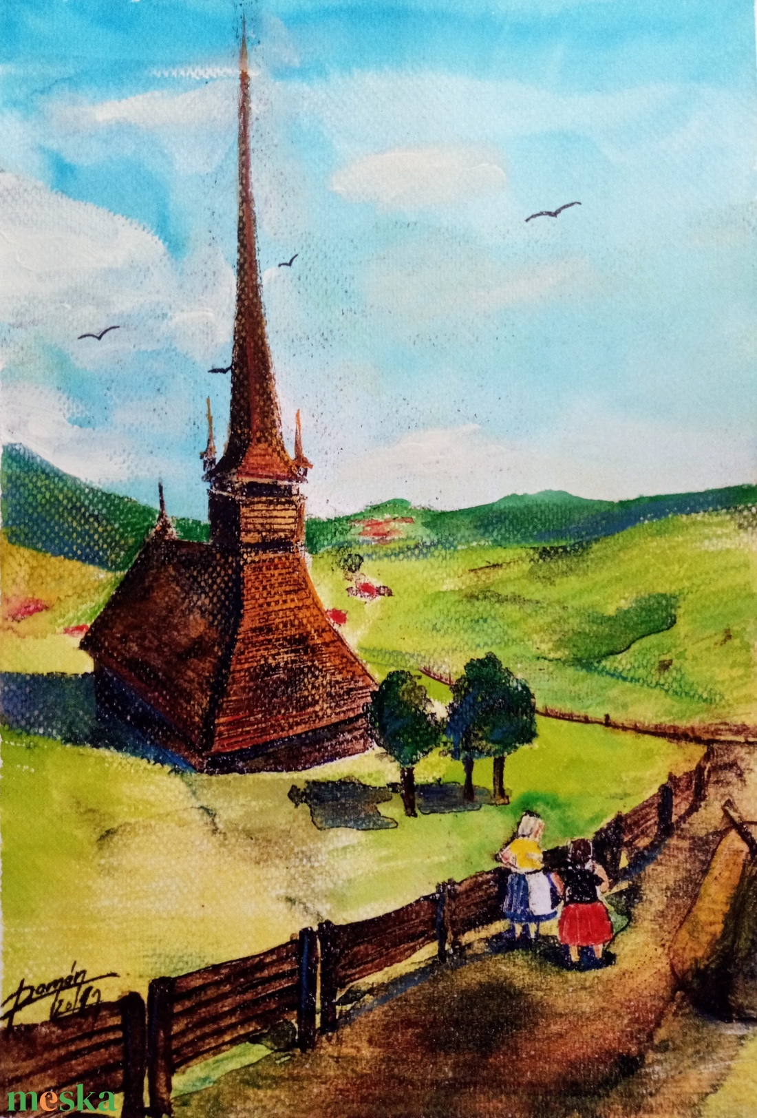 Erdély, erdélyi akvarell festmény, erdélyi táj - művészet - festmény - akvarell - Meska.hu Erdély, erdélyi akvarell festmény, erdélyi táj - művészet - festmény - akvarell - Meska.hu