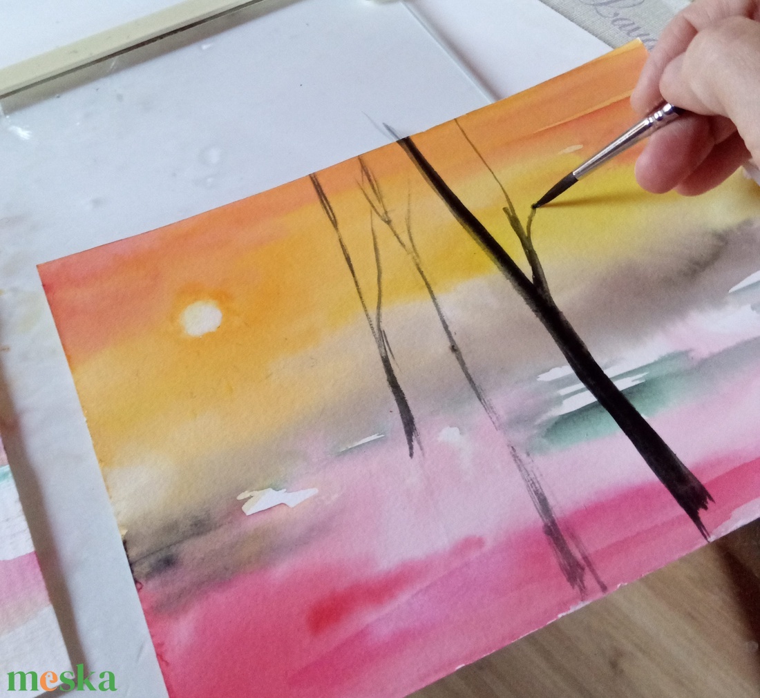 Ködös hajnal akvarell festmény, tél - művészet - grafika & illusztráció - tus - Meska.hu Ködös hajnal akvarell festmény, tél - művészet - grafika & illusztráció - tus - Meska.hu
