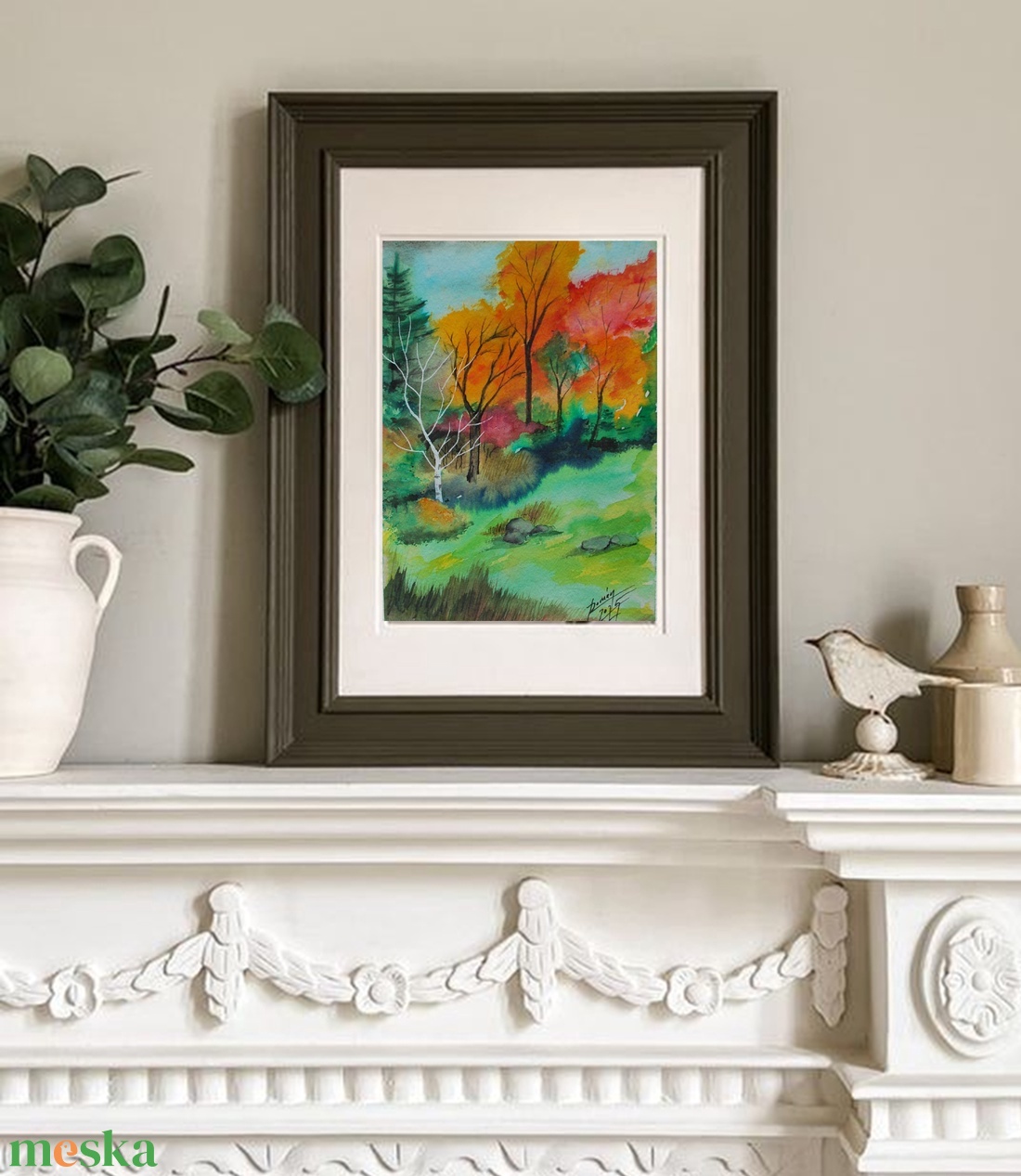 Októberi erdő EREDETI akvarell festmény - művészet - festmény - akvarell - Meska.hu