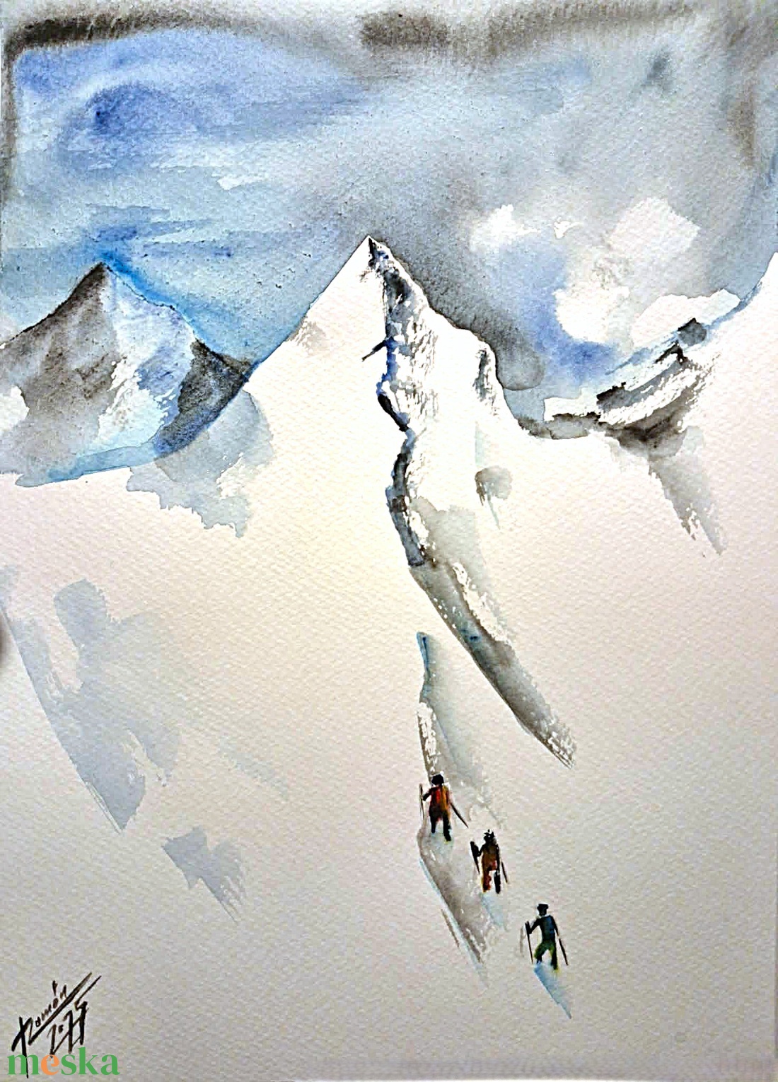Megmásszuk! akvarellnyomat, festmény,  - művészet - festmény - akvarell - Meska.hu