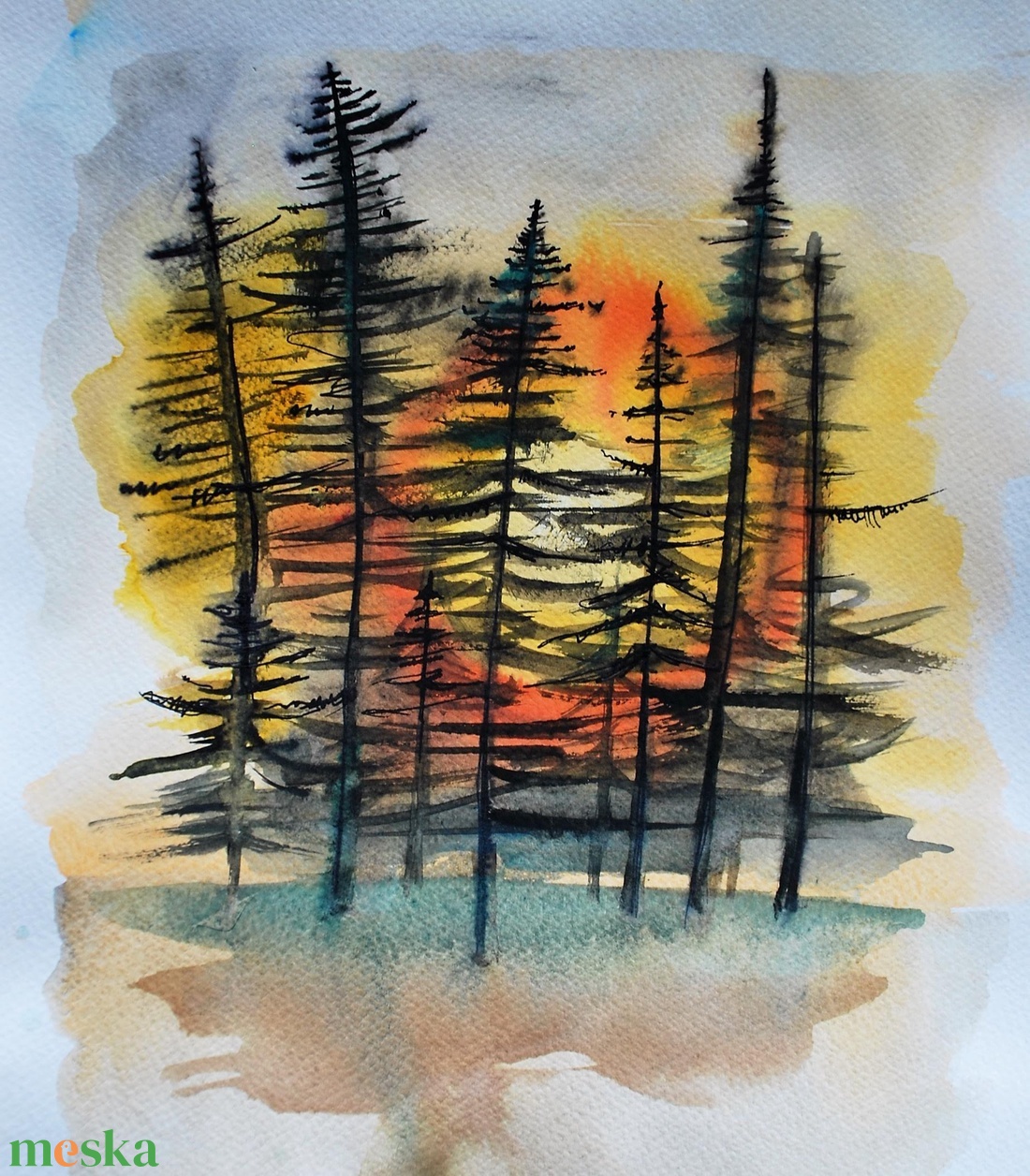 Áttetsző fény  - művészet - festmény - akvarell - Meska.hu