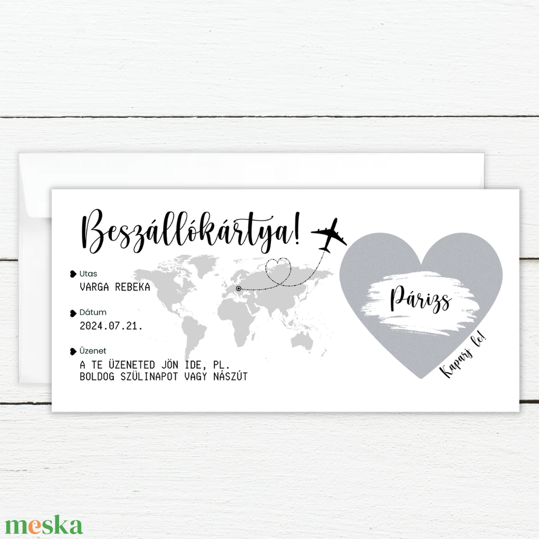 Beszállókártya, Beszállókártya Ajándék, Boarding Pass Kaparós, Kaparós Jegy, Kaparós Sorsjegy, Kaparós Ajándékkártya - otthon & életmód - papír, írószer - Meska.hu