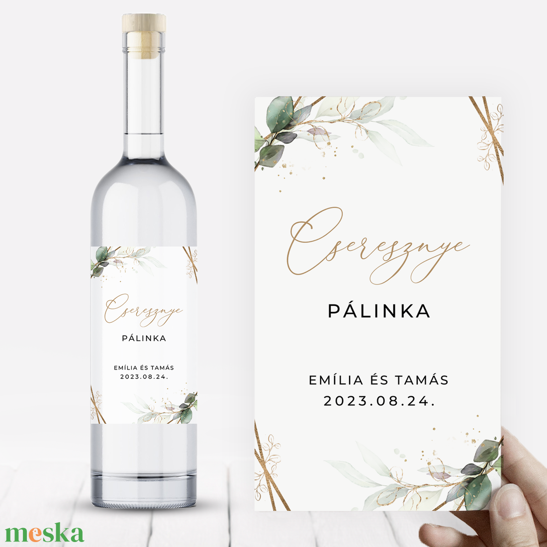Pálinkás Üvegcímke, Pálinkás Esküvői Címke, Esküvői Pálinkás Matrica, Pálinka Címke, Pálinkás Címke, Köszönő Címke - esküvő - dekoráció - tálalás - Meska.hu