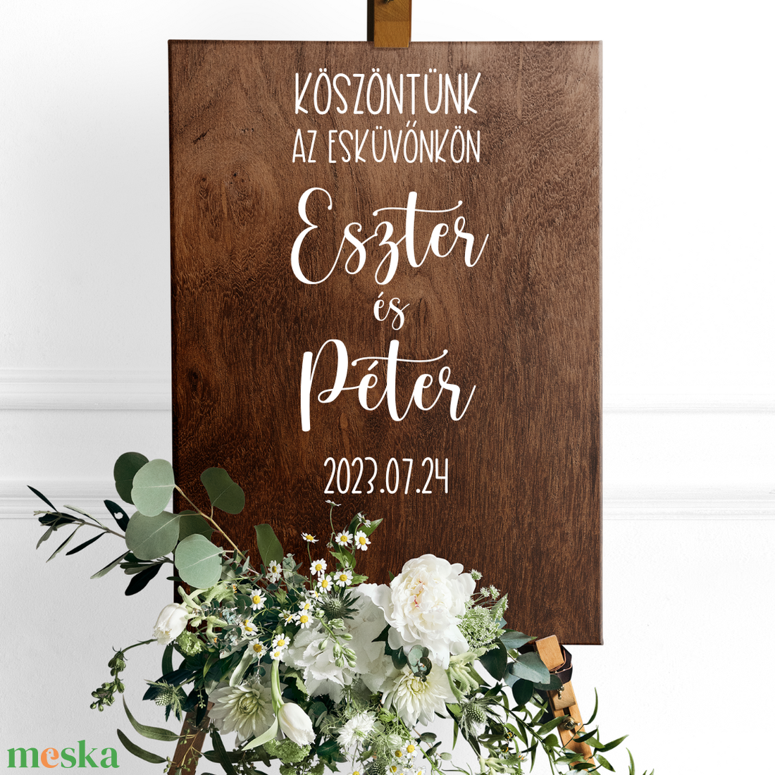 Esküvői Köszöntő Tábla, Esküvői Üdvözlő Felirat, Üdvözlő Tábla Felirat, Köszöntő Tábla Felirat, Esküvői Felirat - esküvő - dekoráció - tábla & jelzés - Meska.hu