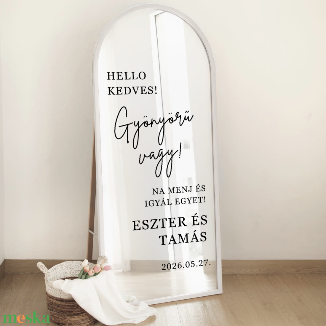 Esküvő Tükör Felirat, Esküvői Tükör Matrica, Hello Kedves Matrica, Gyönyörű Vagy Matrica, Tükör Matrica, Esküvői Felirat - esküvő - dekoráció - tábla & jelzés - Meska.hu