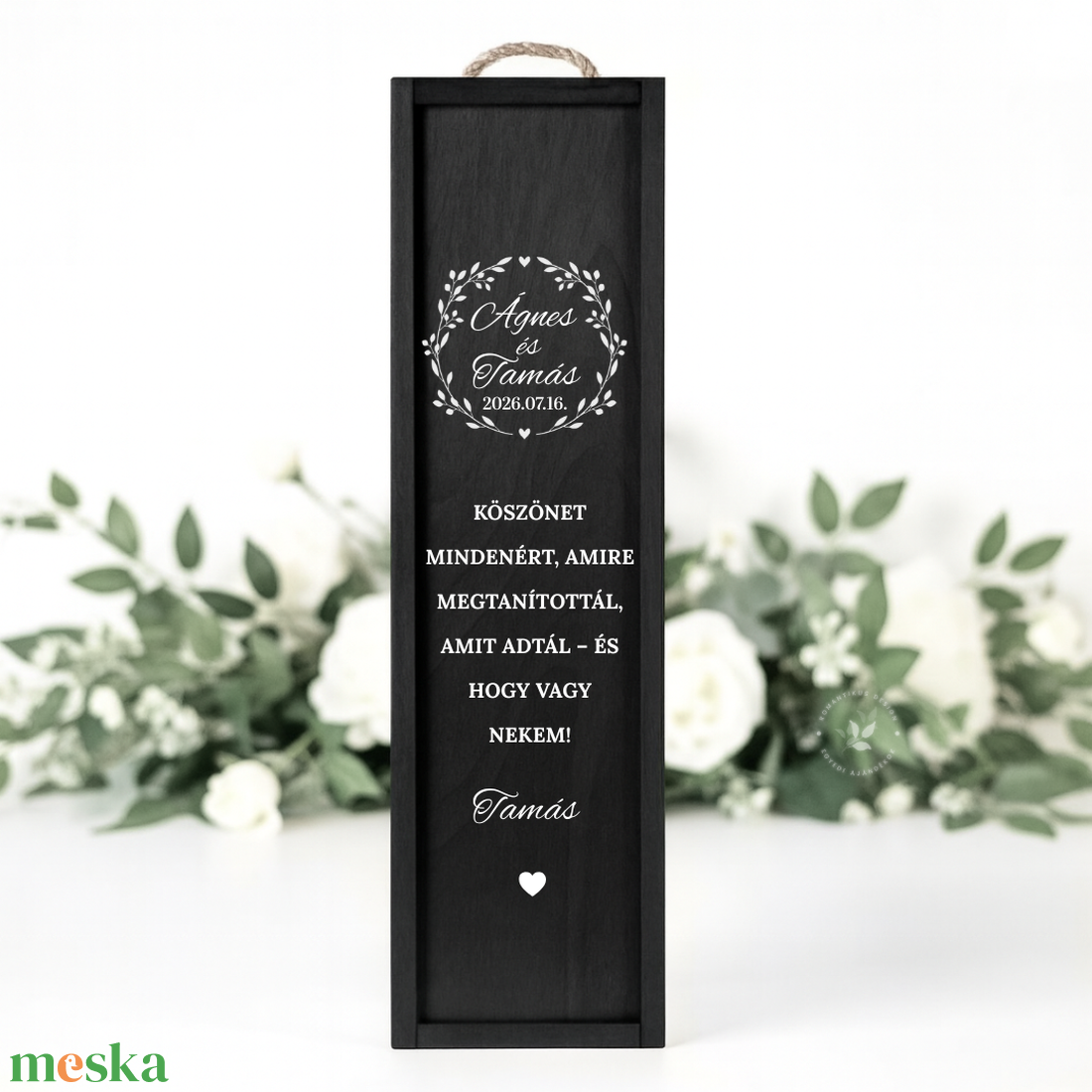 Egyedi Szülőköszöntő boros doboz, Ajándék szülőknek, Fa boros doboz, Szülőköszöntő bortartó, Feliratozott fa boros doboz - esküvő - emlék & ajándék - szülőköszöntő ajándék - Meska.hu