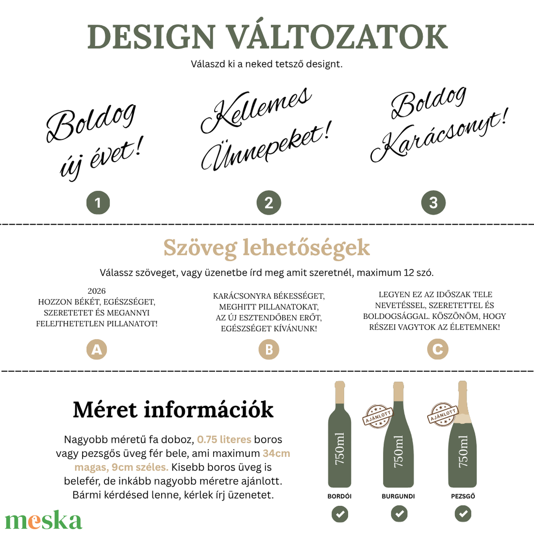 Egyedi Pezsgős doboz, Karácsonyi Ajándék, Újévi köszöntő,  Fadoboz, Szülőköszöntő bortartó, Feliratozott fa boros doboz - otthon & életmód - konyhafelszerelés, tálalás - italos kellékek - boros díszdoboz - Meska.hu