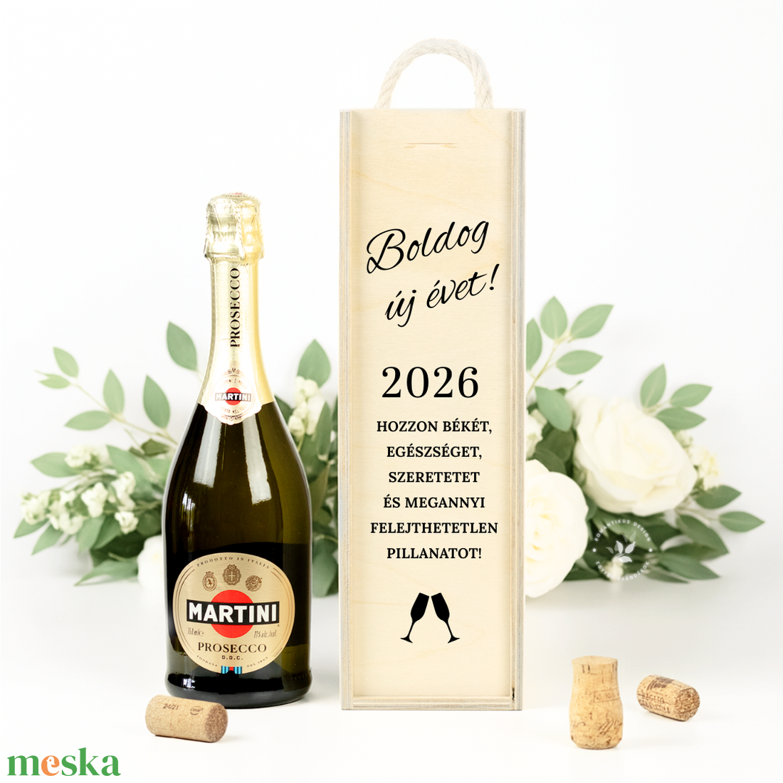 Egyedi Pezsgős doboz, Karácsonyi Ajándék, Újévi köszöntő,  Fadoboz, Szülőköszöntő bortartó, Feliratozott fa boros doboz - otthon & életmód - konyhafelszerelés, tálalás - italos kellékek - boros díszdoboz - Meska.hu