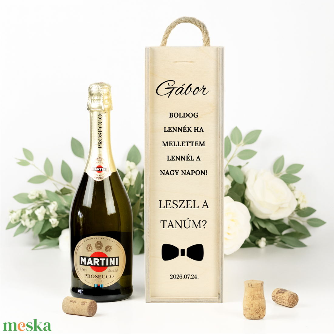 Tanufelkérő, Férfi tanú felkérő, Fadoboz, Egyedi Pezsgős doboz, Szülőköszöntő bortartó, Feliratozott fa boros doboz - esküvő - meghívó & kártya - tanú felkérő - Meska.hu