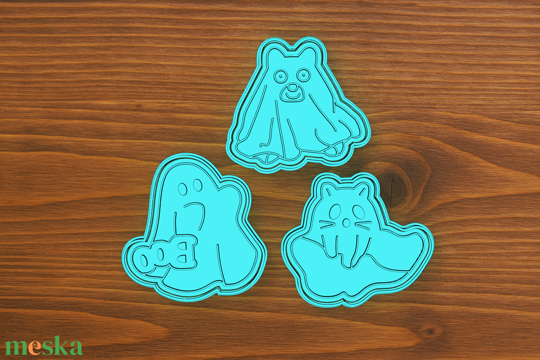 Szellem Pajtik halloweeni sütikiszúró szett - otthon & életmód - dekoráció - halloween - halloweeni sütikiszúrók - Meska.hu